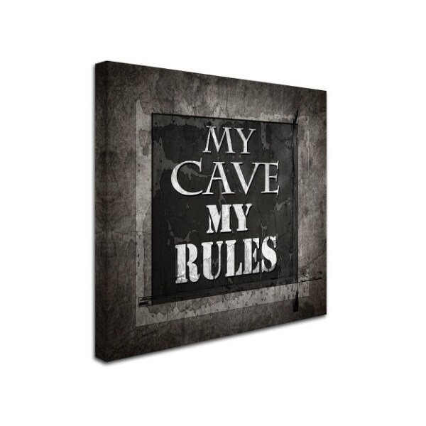 LightBoxJournal 'Welcome To Man Cave My Rules' Canvas Art,14x14